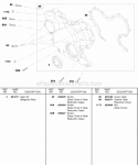 Gear Cover Diagram and Parts List for 432447-0105-E2  Briggs and Stratton Engine